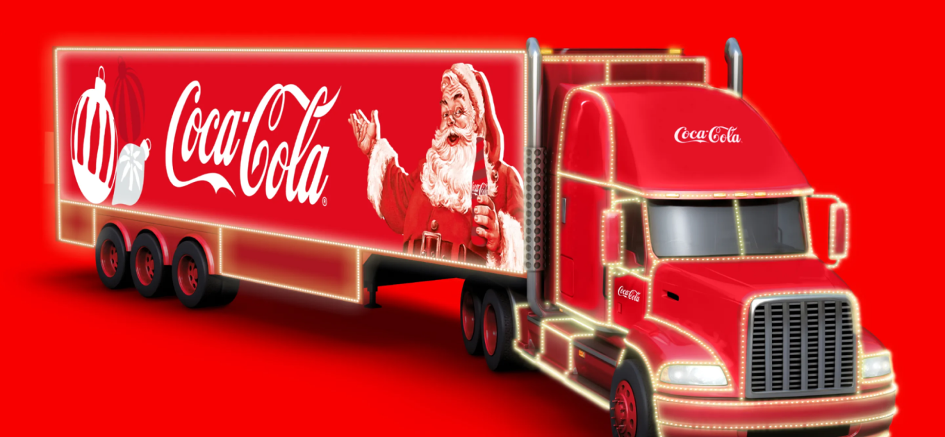 Новогодний грузовик Coca-Cola