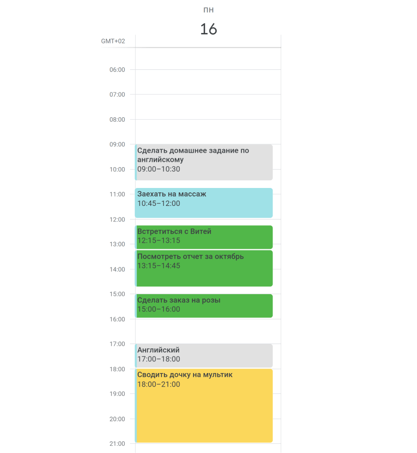 Распределение задач в рабочем календаре